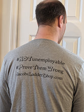 Load image into Gallery viewer, T-shirt LONG SLEEVE JACOB'S LADDER AUTISM AT WORK Gray SALE!
