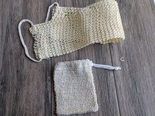 Load image into Gallery viewer, Sisal Soap Pouch Bag OR Back Scrubber Exfoliating