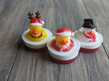 Load image into Gallery viewer, CHRISTMAS Rubber Duck Kids Soap SANTA REINDEER SNOWMAN Ducks