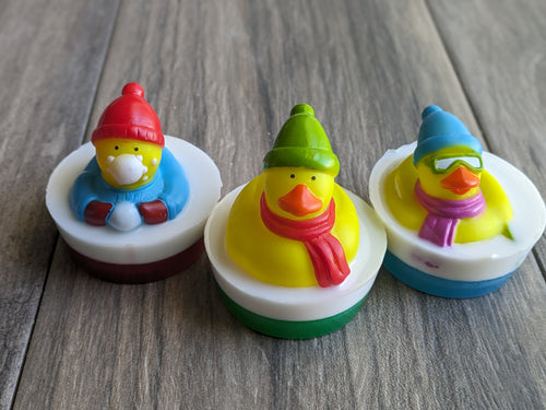 SNOW FUN Ducks Rubber Duck Kids Soap CHRISTMAS