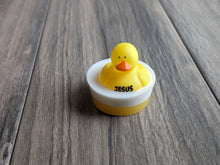 Load image into Gallery viewer, VALENTINE&#39;S Rubber Duck Kids Soap JESUS LOVES YOU