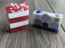 Load image into Gallery viewer, WINTER Soap Candy Cane Circles CHRISTMAS