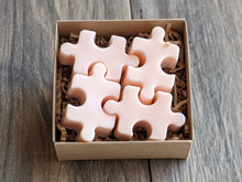 Load image into Gallery viewer, Autism Puzzle Piece Soap  Sulfate Paraben Free Set of 4 Multicolor Variety of Scents