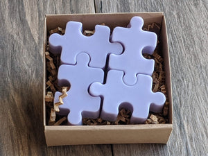 Autism Puzzle Piece Soap  Sulfate Paraben Free Set of 4 Multicolor Variety of Scents