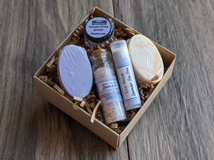 Sampler Gift Box Soap Lip Balm Mini Bath Salt