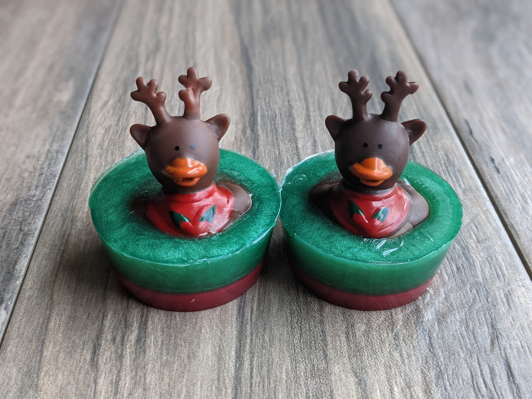 REINDEER Ducks Rubber Duck Kids Soap CHRISTMAS