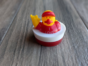 VALENTINE'S Rubber Duck Soap I LOVE YOU Sign Language